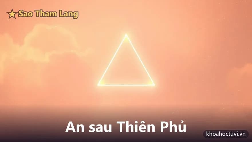 Ba ngôi sao sáng nối thành một tam giác đều trên nền trời, biểu thị thế tam hợp không rời nhau của ba ngôi sao