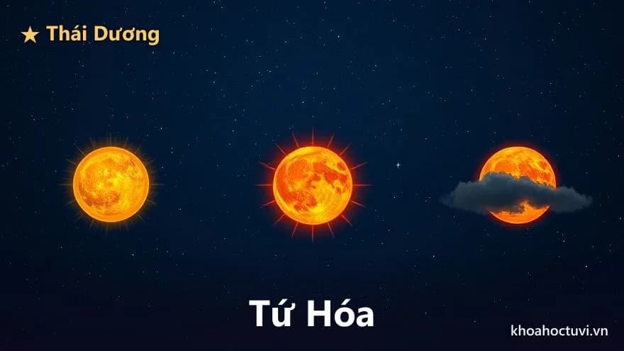 Một mặt trời đeo vòng sáng vàng, một mặt trời đeo vòng đỏ uy quyền, và một mặt trời bị một vầng mây tối che khuất