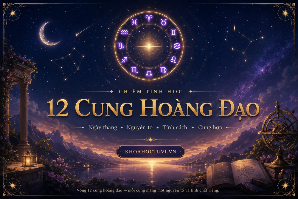 Bốn nguyên tố Lửa Đất Khí Nước của 12 cung hoàng đạo
