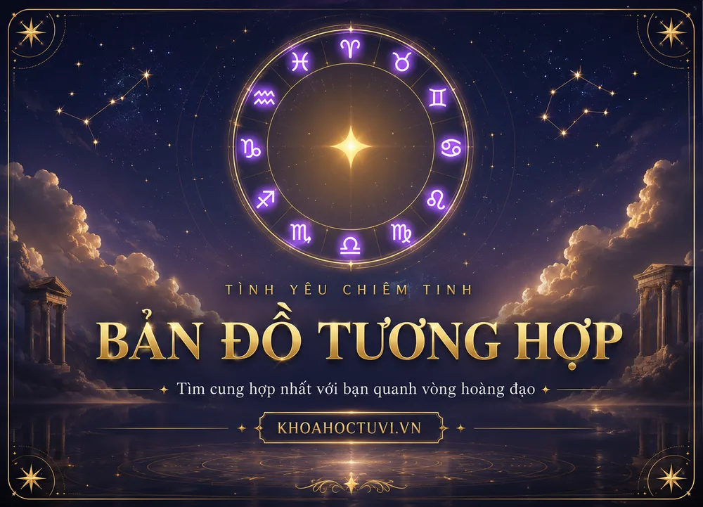 Bản đồ tương hợp quanh vòng 12 cung hoàng đạo