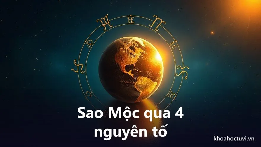 Cung sao Mộc qua bốn nguyên tố Lửa Đất Khí Nước với bốn kiểu gặp may khác nhau