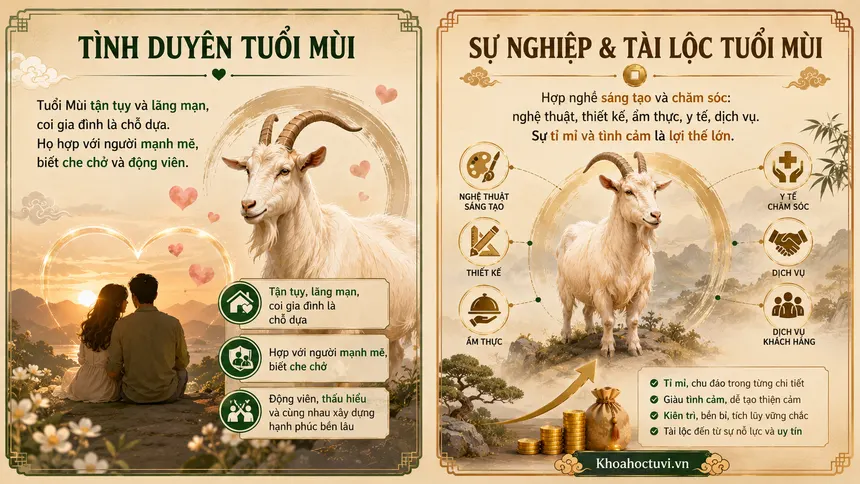 Tuổi Mùi — tình duyên và sự nghiệp