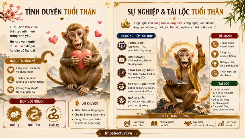 Tuổi Thân — tình duyên và sự nghiệp