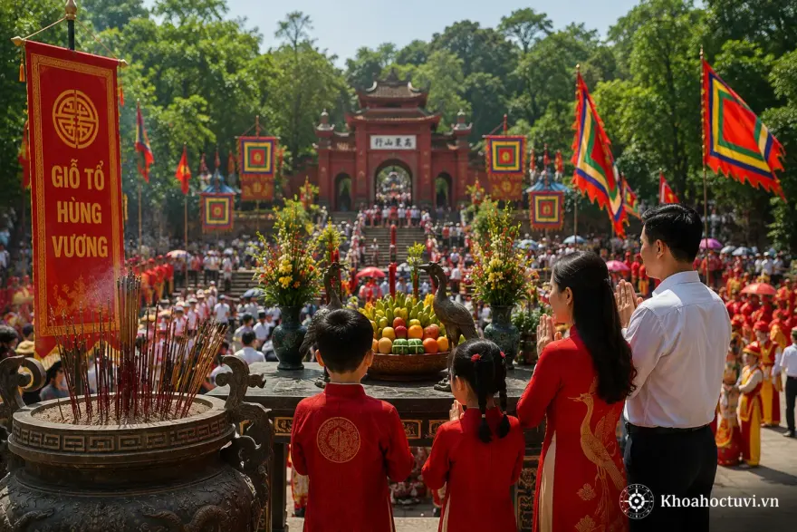 Giỗ Tổ Hùng Vương mùng 10 tháng 3 âm lịch ngày Quốc Giỗ