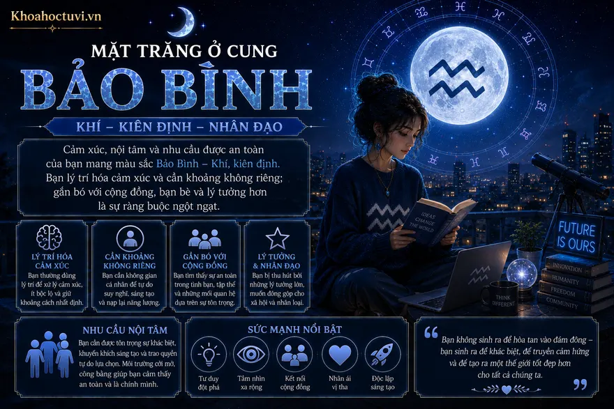 Mặt Trăng ở cung Bảo Bình (☽ ♒) — minh họa bản đồ sao