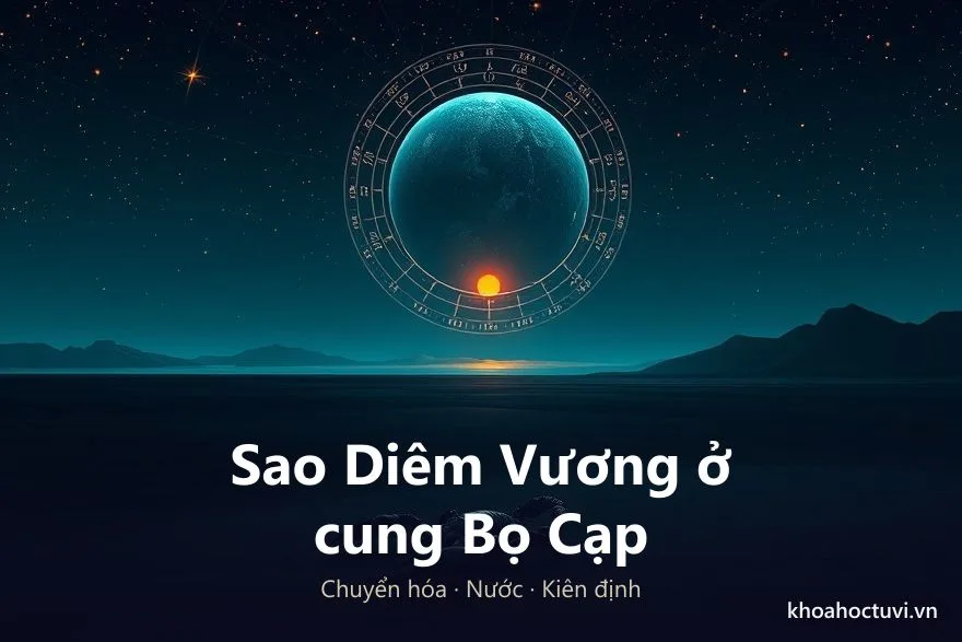 Sao Diêm Vương ở cung Bọ Cạp (♇ ♏) — minh họa bản đồ sao