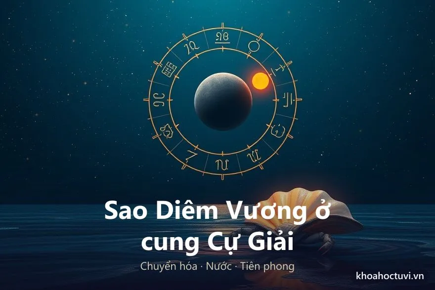 Sao Diêm Vương ở cung Cự Giải (♇ ♋) — minh họa bản đồ sao