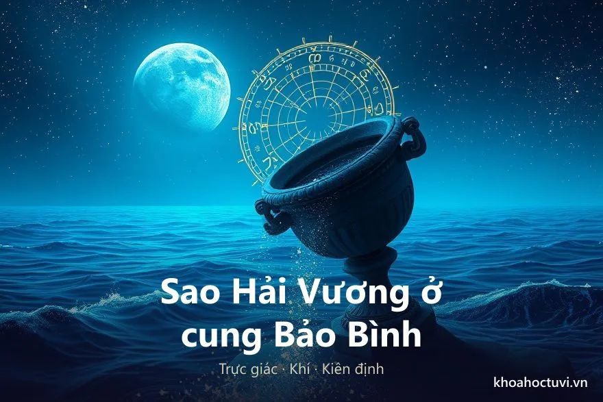 Sao Hải Vương ở cung Bảo Bình (♆ ♒) — minh họa bản đồ sao