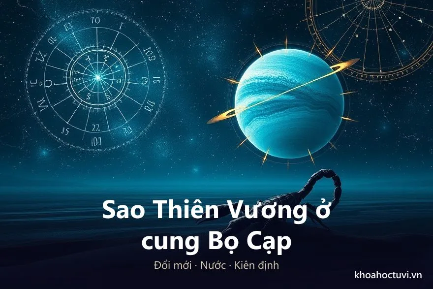 Sao Thiên Vương ở cung Bọ Cạp (♅ ♏) — minh họa bản đồ sao