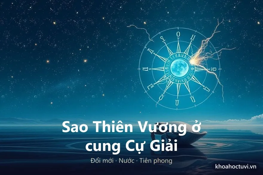 Sao Thiên Vương ở cung Cự Giải (♅ ♋) — minh họa bản đồ sao