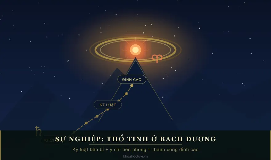 Sao Thổ ở Bạch Dương trong sự nghiệp — minh họa chiêm tinh