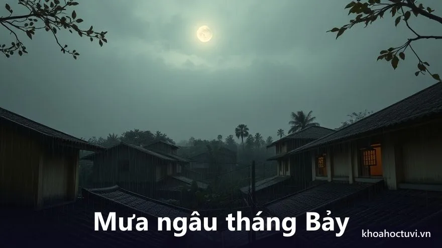 Mưa ngâu tháng 7 âm lịch gắn với ngày lễ Thất Tịch của người Việt