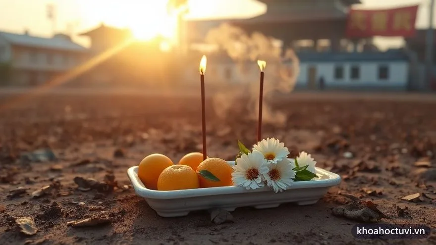 Minh họa cách hóa giải ngày Sát Chủ bằng chọn giờ tốt và làm lễ động thổ đúng cách