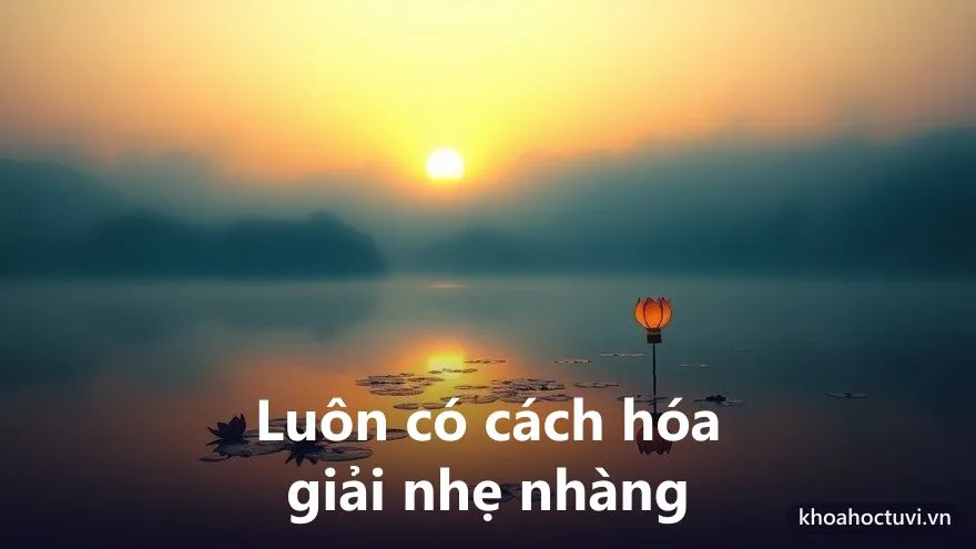 Bình an bên hồ lúc bình minh — luôn có cách hóa giải nhẹ nhàng khi gặp ngày xấu cần kiêng
