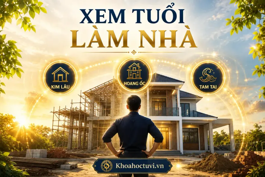 Xem tuổi làm nhà chuẩn phong thủy: tra Kim Lâu, Hoang Ốc, Tam Tai theo năm sinh gia chủ