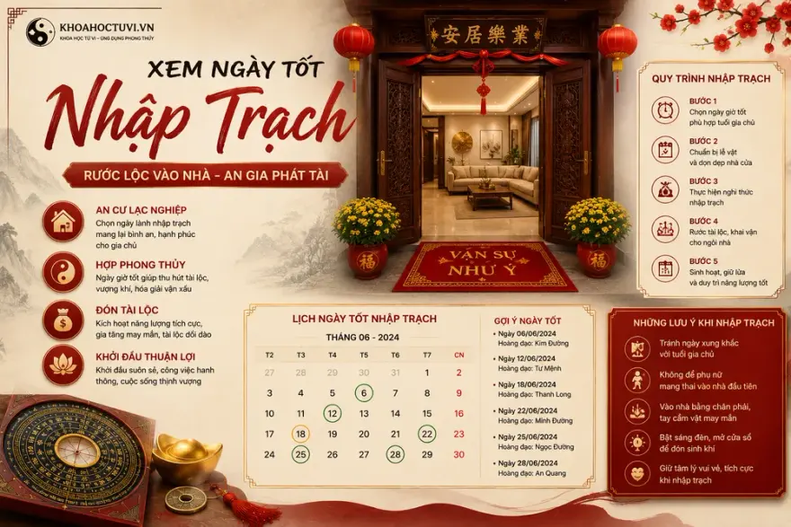 Quy trình và trình tự làm lễ nhập trạch — rước lộc vào nhà, an gia phát tài