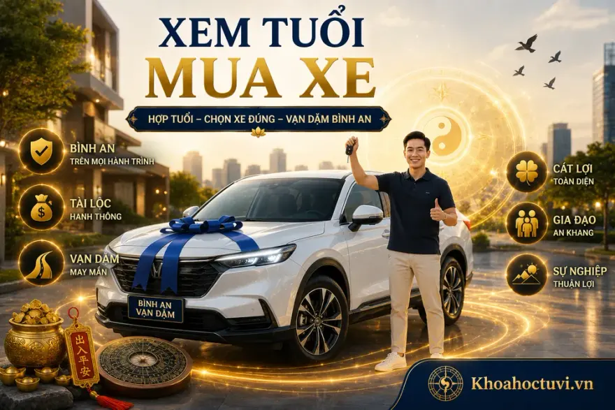 Nhận xe ngày lành — bình an vạn dặm, tài lộc hanh thông, gia đạo an khang