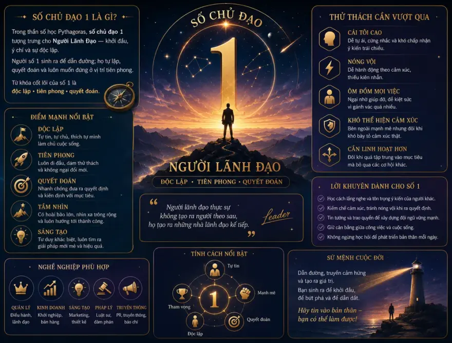 Tính cách và vận mệnh người số 1