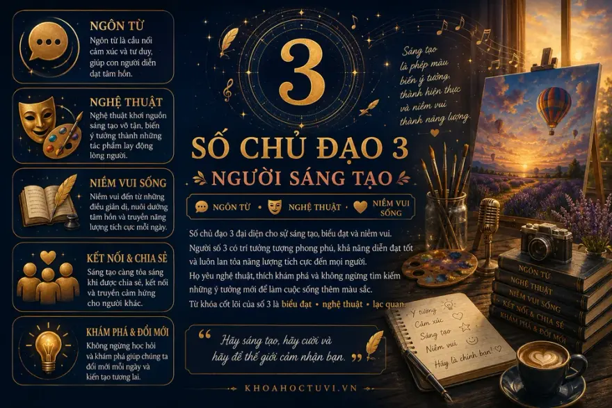 Số chủ đạo 3 hình mẫu Người Sáng Tạo