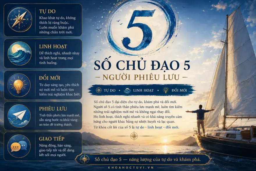 Số chủ đạo 5 hình mẫu Người Phiêu Lưu