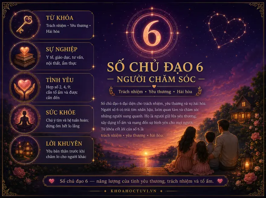 Tính cách và vận mệnh người số 6