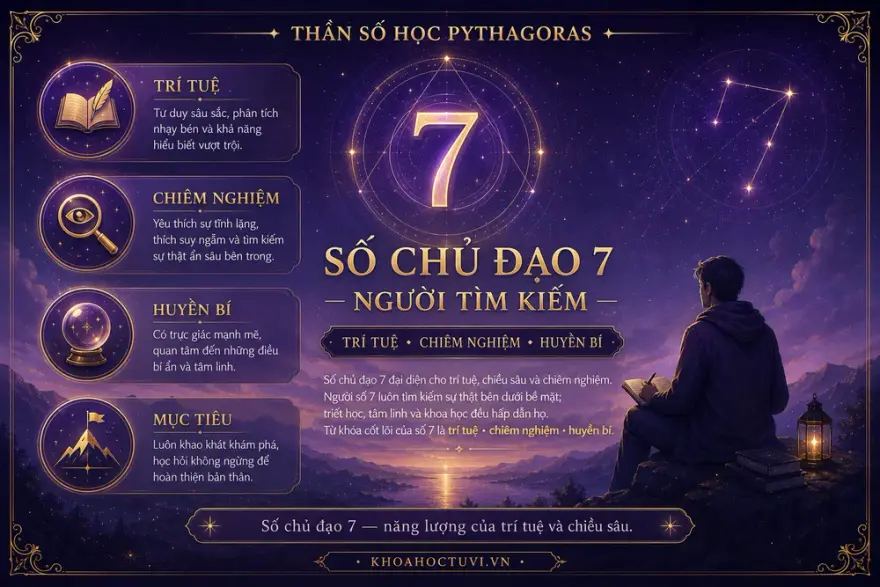 Số chủ đạo 7 hình mẫu Người Tìm Kiếm