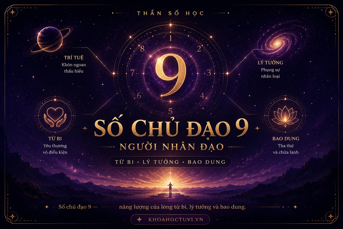 Số Chủ Đạo 9: Tính Cách, Sự Nghiệp & Tình Yêu Người Nhân Đạo