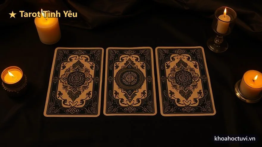 Trải bài tarot tình cảm ba lá Bạn – Người ấy – Giữa hai người dưới ánh nến ấm