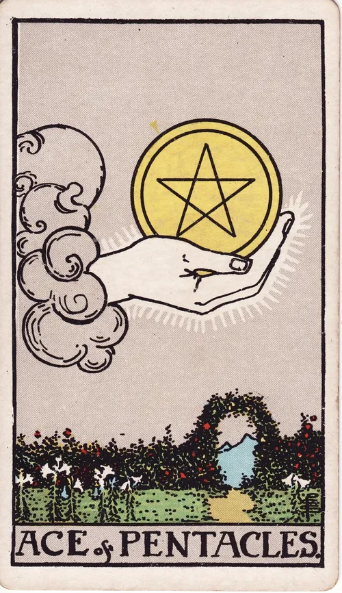 Lá Tarot Ách Tiền — ý nghĩa tài chính