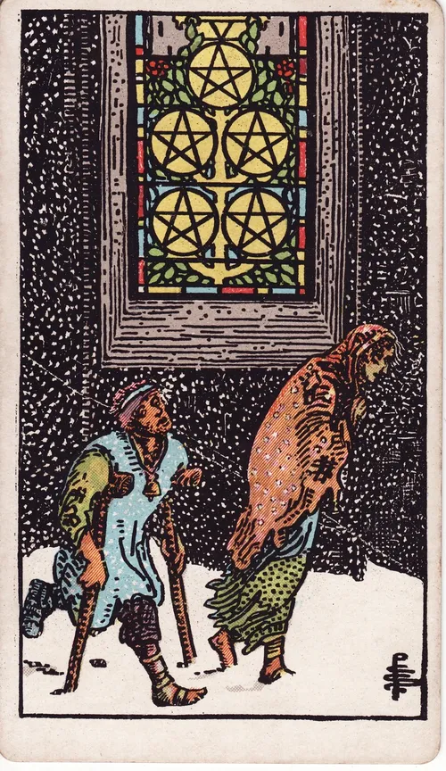 Lá Tarot Năm Tiền — ý nghĩa tài chính