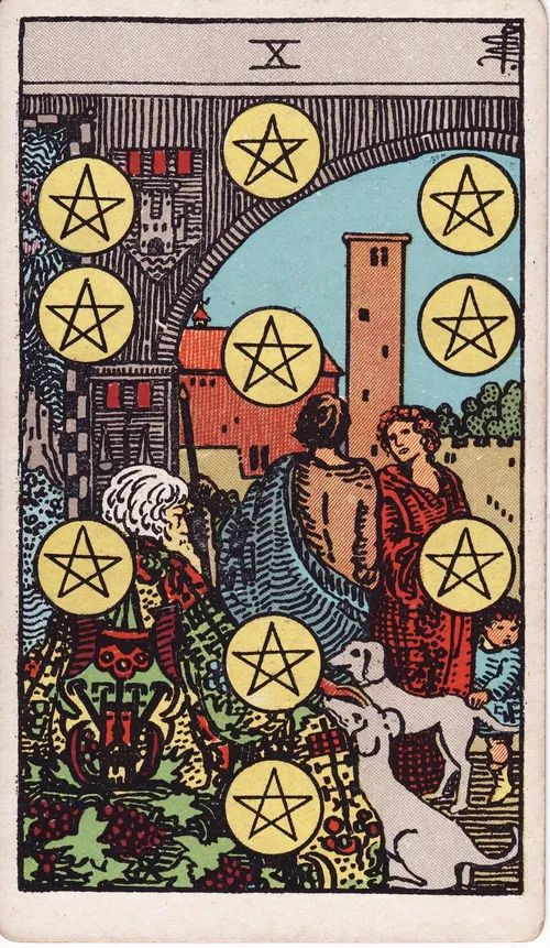 Lá Tarot Mười Tiền — ý nghĩa tài chính
