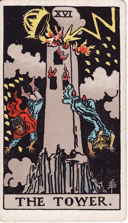 Lá Tarot Tòa Tháp — ý nghĩa công việc