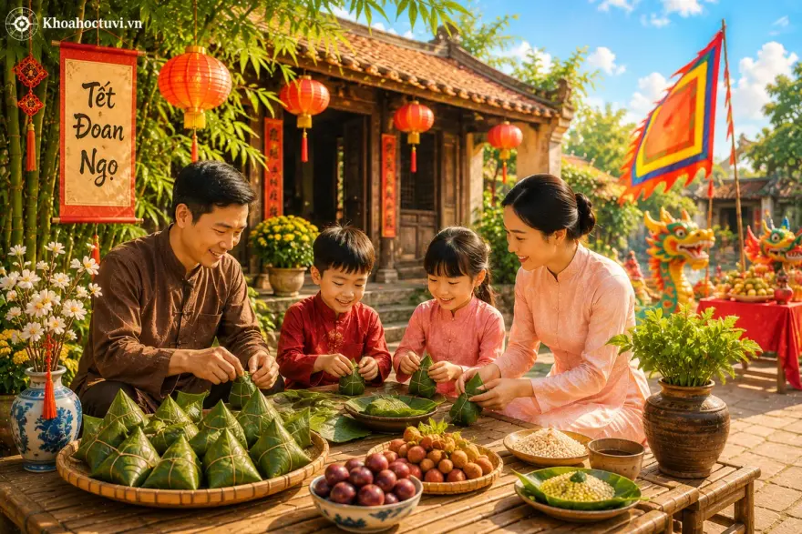 Tết Đoan Ngọ mùng 5 tháng 5 âm lịch giữa năm