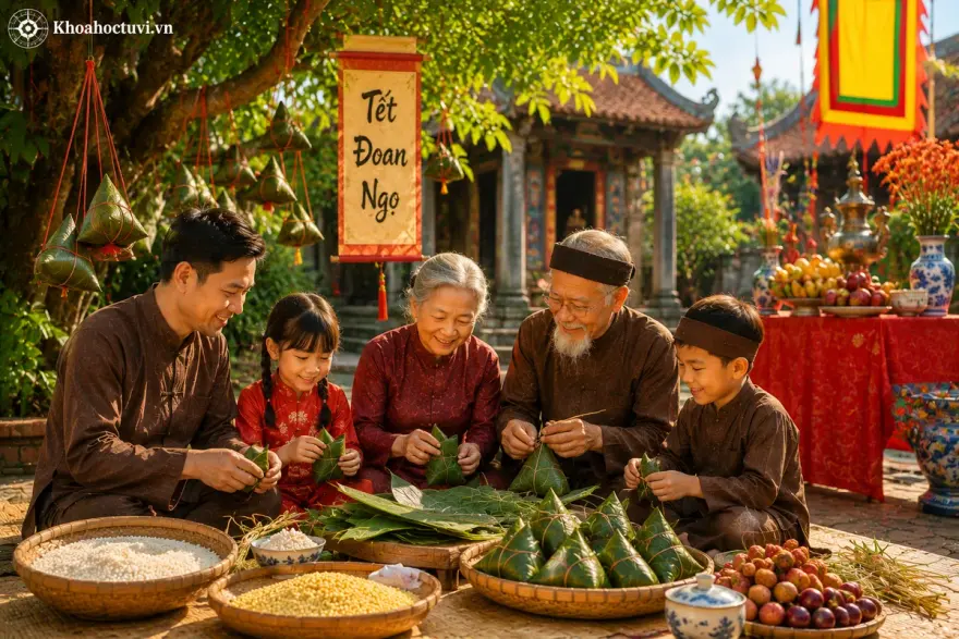 Cơm rượu nếp và bánh tro trong Tết Đoan Ngọ