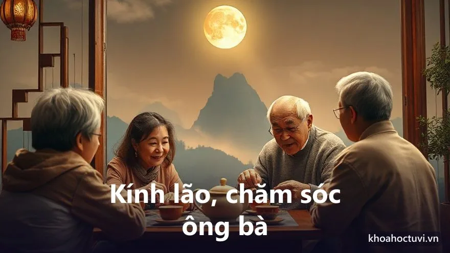 Tết Trùng Cửu là dịp con cháu kính trọng và chăm sóc người cao tuổi