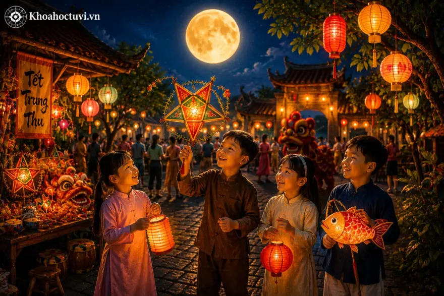 Tết Trung Thu rằm tháng 8 trăng tròn sáng nhất năm