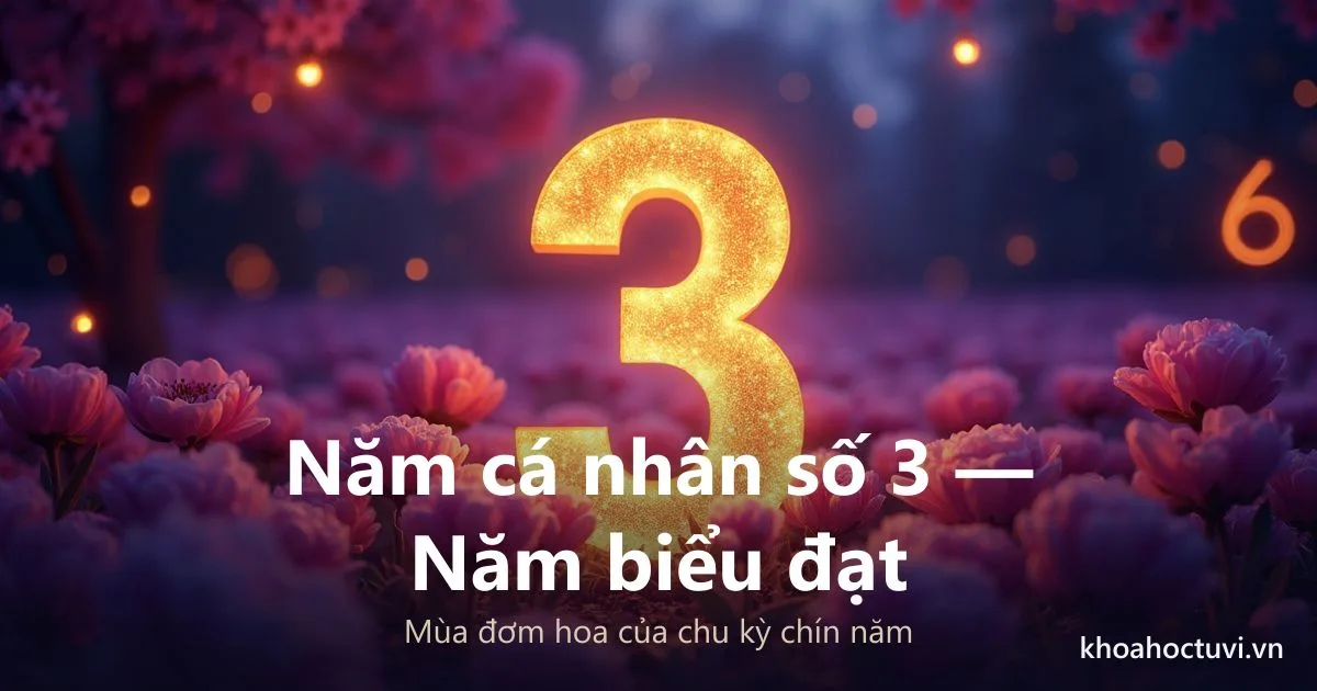 Năm Cá Nhân Số 3: Năm Biểu Đạt — Mùa Đơm Hoa Của Sáng Tạo Và Kết Nối