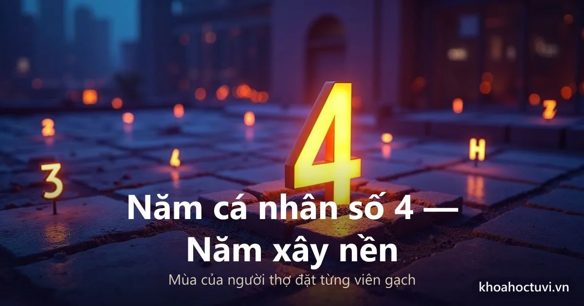Năm Cá Nhân Số 4: Năm Xây Nền — Đặt Từng Viên Gạch Cho Cả Chu Kỳ