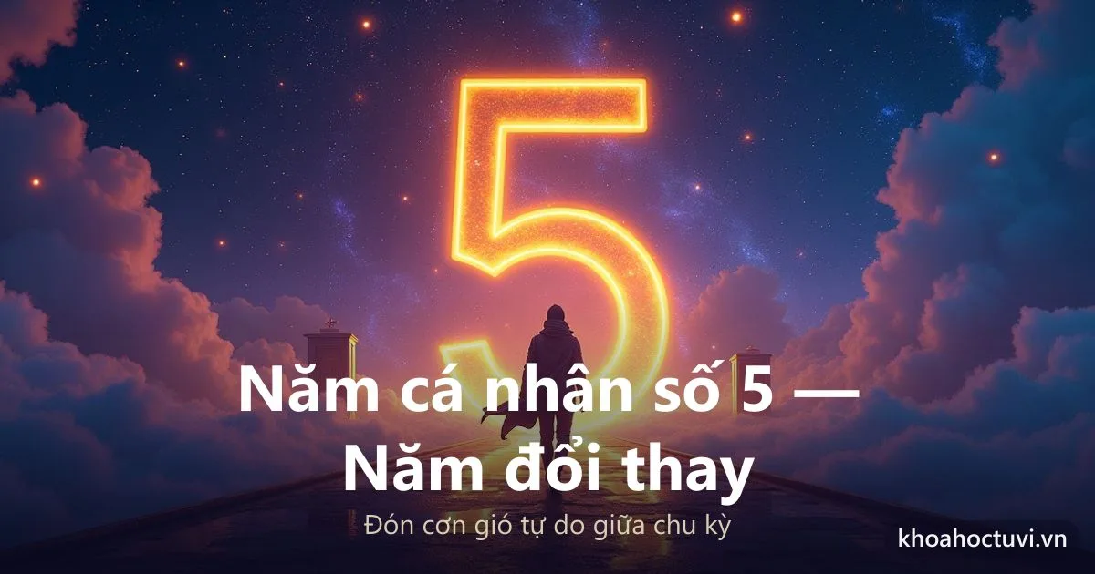 Năm Cá Nhân Số 5: Năm Thay Đổi — Đón Cơn Gió Tự Do Mà Không Bị Cuốn Đi