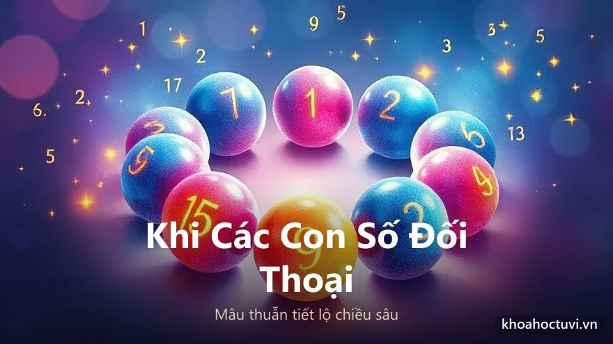Tranh khái niệm các con số trong tấm bản đồ đối thoại và bổ sung cho nhau