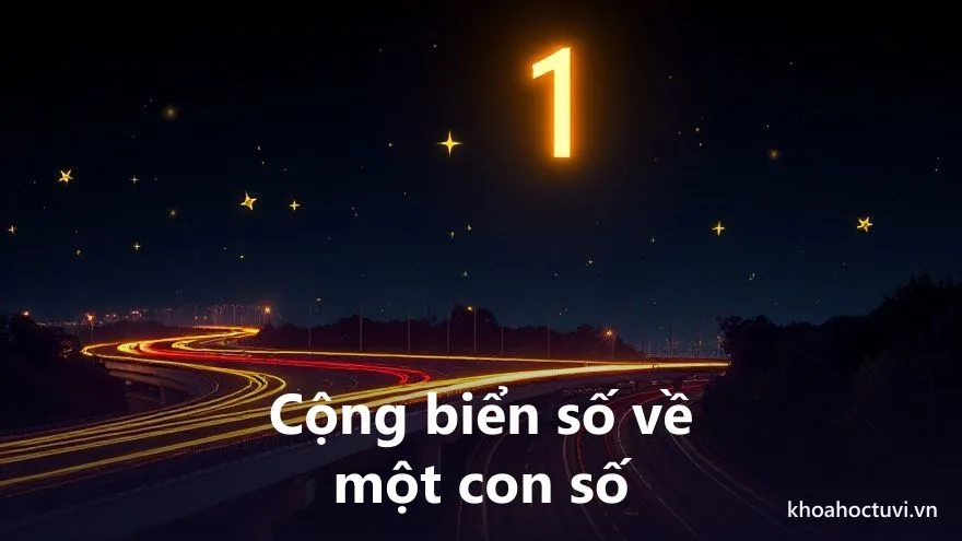 Sơ đồ cộng dồn các chữ số trên biển số xe về con số nút trong thần số học