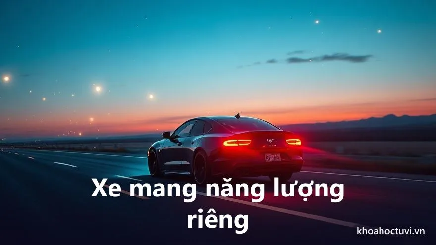 Một chiếc xe hiện đại lướt trên con đường đêm với con số phát sáng vây quanh, minh họa biển số xe hợp thần số học