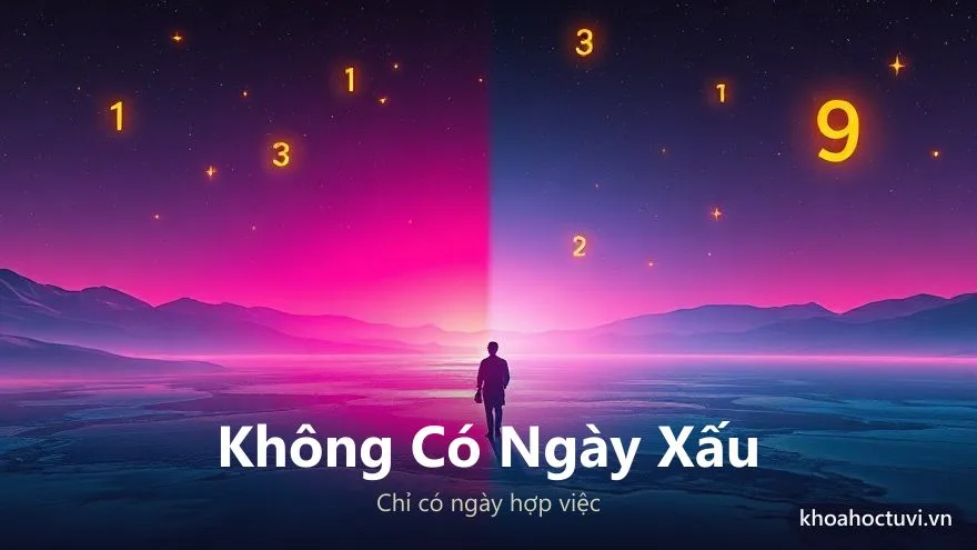 Tranh khái niệm mỗi ngày cá nhân hợp với một loại việc khác nhau, không có ngày xấu tuyệt đối