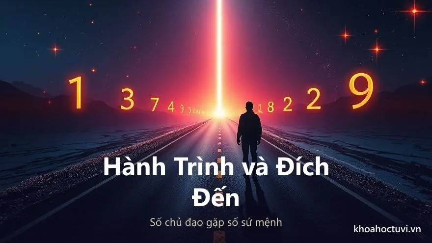 Tranh khái niệm hành trình từ con đường số chủ đạo tới đích đến số sứ mệnh