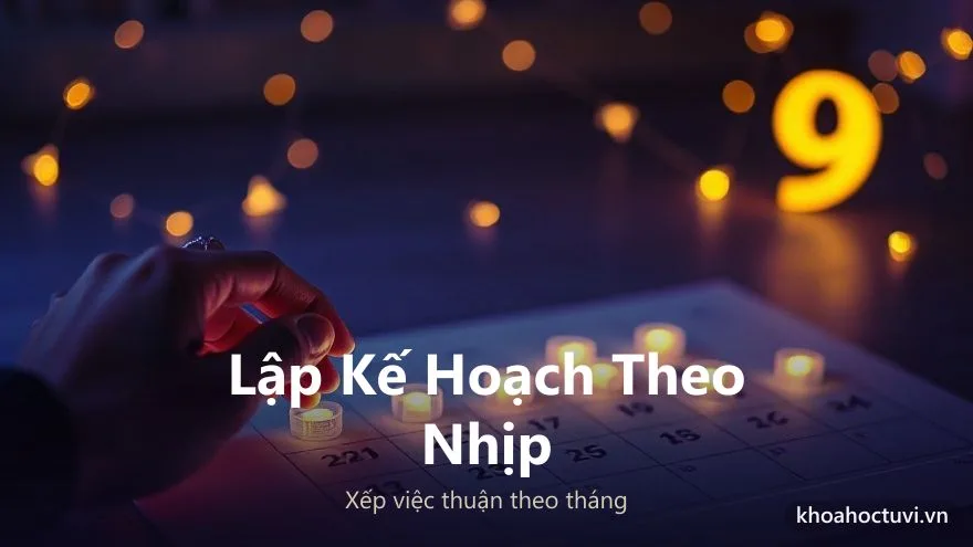 Tranh khái niệm xếp kế hoạch công việc thuận theo nhịp năng lượng từng tháng cá nhân
