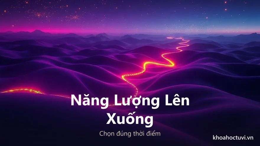 Tranh khái niệm nhịp năng lượng lên xuống của các tháng cá nhân trong một năm