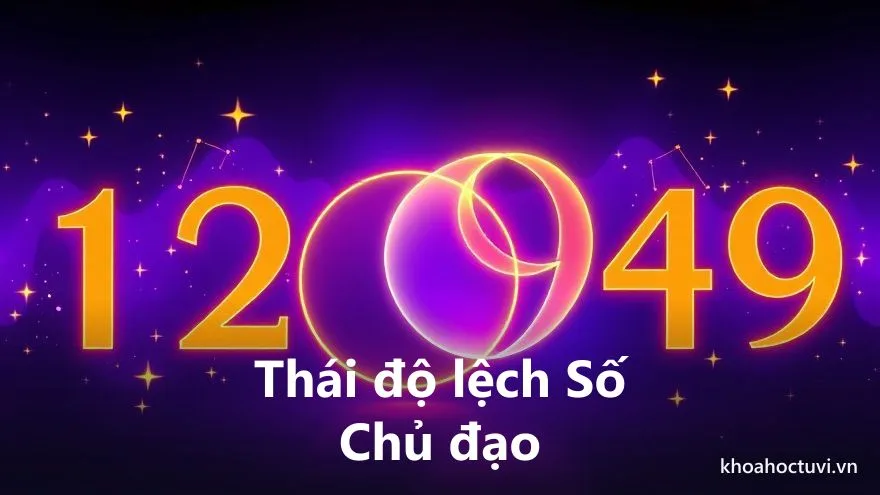 Sơ đồ hai vòng tròn lệch nhau minh họa khoảng cách giữa Chỉ số Thái độ và Số Chủ đạo trong Thần số học