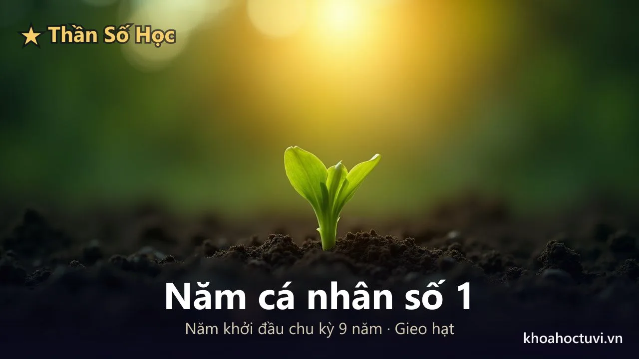 Năm cá nhân số 1 — năm khởi đầu chu kỳ 9 năm trong thần số học