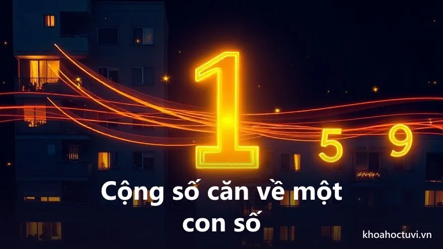 Sơ đồ cộng dồn số căn hộ và số tầng về con số nút trong thần số học