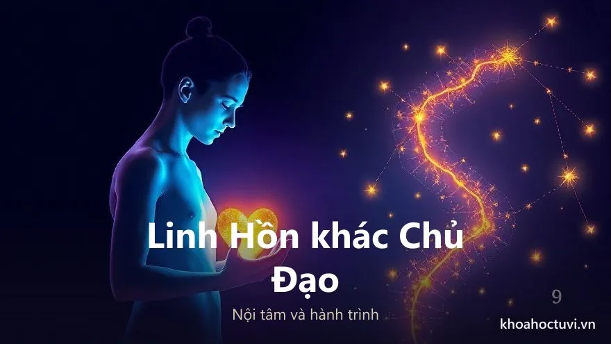 Tranh khái niệm hai con số linh hồn và số chủ đạo đối thoại thể hiện nội tâm và hành trình